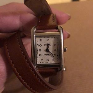 Coach leather bracelet watch